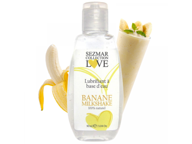 Lubrifiant à base d'eau 100% naturel Banane Milkshake 90 ml Pas Cher