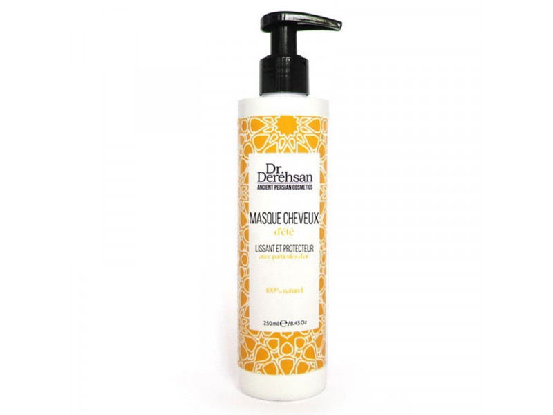 Masque capillaire lissant et protecteur d'été aux particules d'or - 250ml 100% naturel Pas Cher