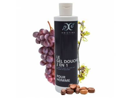 2 en 1 Shampoing et Gel douche - Homme 250ml Pas Cher