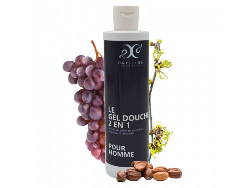 2 en 1 Shampoing et Gel douche - Homme 250ml Pas Cher