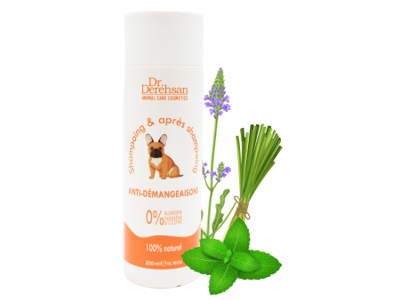 Shampoing pour chien - ANTI-DÉMANGEAISONS 200ml Pas Cher
