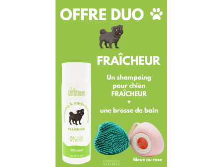 Shampoing pour chien 200ml + brosse de bain - FRAÎCHEUR Pas Cher