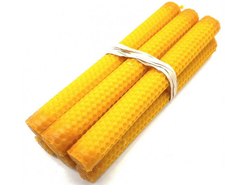 Bougie Cire d'Abeille 20cm Pas Cher