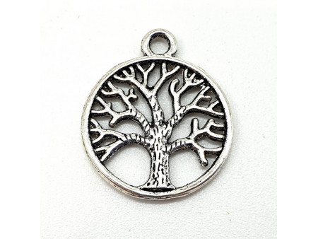 Charme Arbre de Vie Argent 50pcs Pas Cher - Paiement Sécurisé