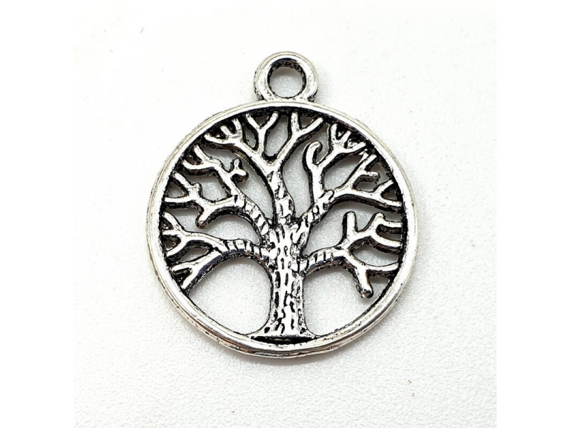 Charme Arbre de Vie Argent 50pcs Pas Cher - Paiement Sécurisé