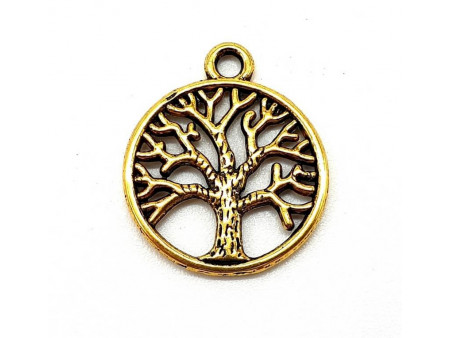 Charme Arbre de Vie Or 50pcs Pas Cher - Paiement Sécurisé