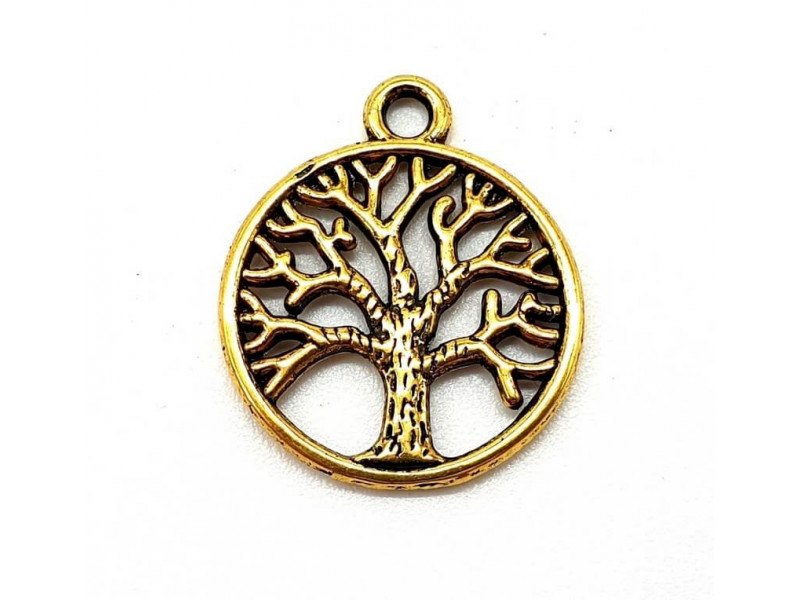 Charme Arbre de Vie Or 50pcs Pas Cher - Paiement Sécurisé