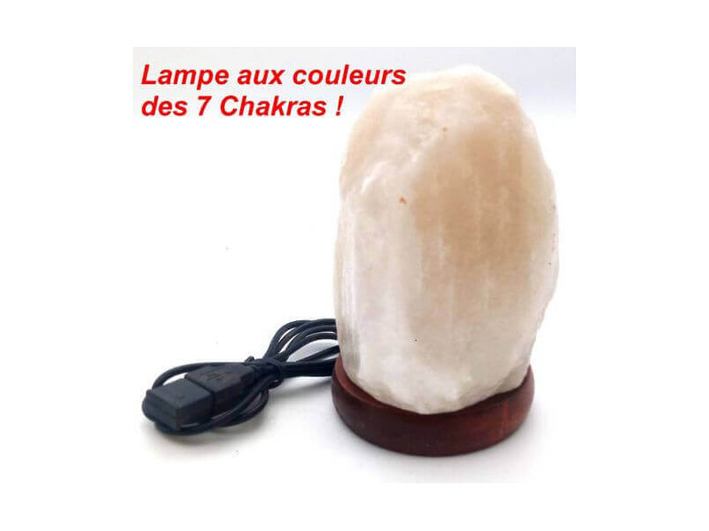 Mini Lampe de Sel USB Blanche 1KG Pas Cher | Paiement Sécurisé