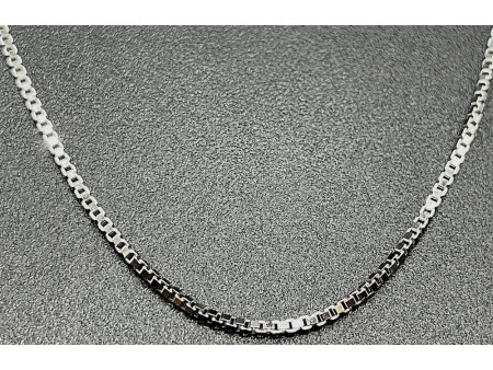Chaîne Argent 925 Carrés 0.8mm-45cm Pas Cher - Paiement Sécurisé
