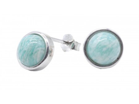 Boucles d'oreilles Argent 925 Amazonite Pas Cher