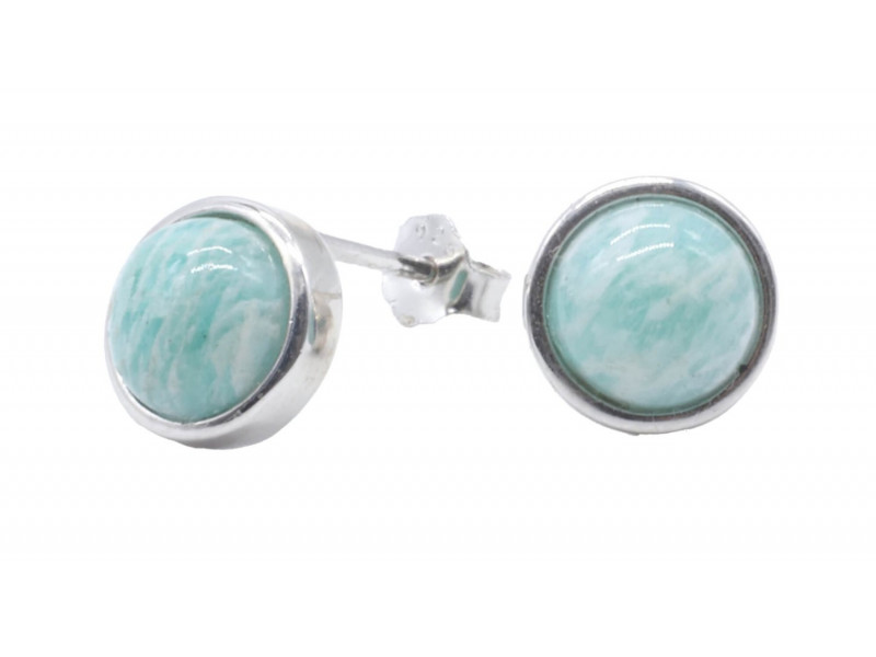 Boucles d'oreilles Argent 925 Amazonite Pas Cher