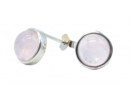 Boucles d'oreilles Argent 925 Quartz Rose Pas Cher