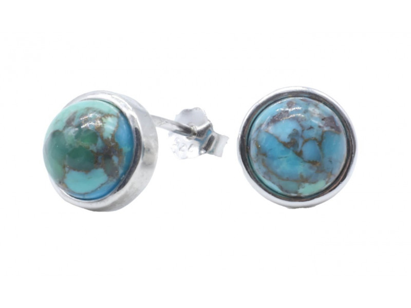 Boucles d'oreilles Argent 925 Turquoise Pas Cher