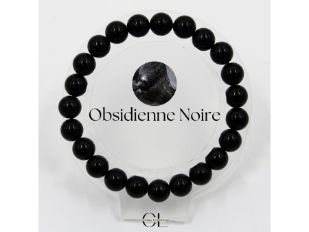 Bracelet en pierres naturelles Obsidienne noire Pas Cher