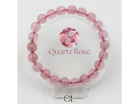 Bracelet Quartz Rose perles rondes – Amour  | Pierre & Beauté