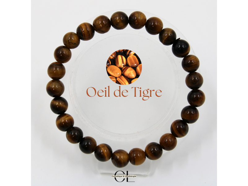 Bracelet Œil de Tigre perles rondes – Confiance & Énergie