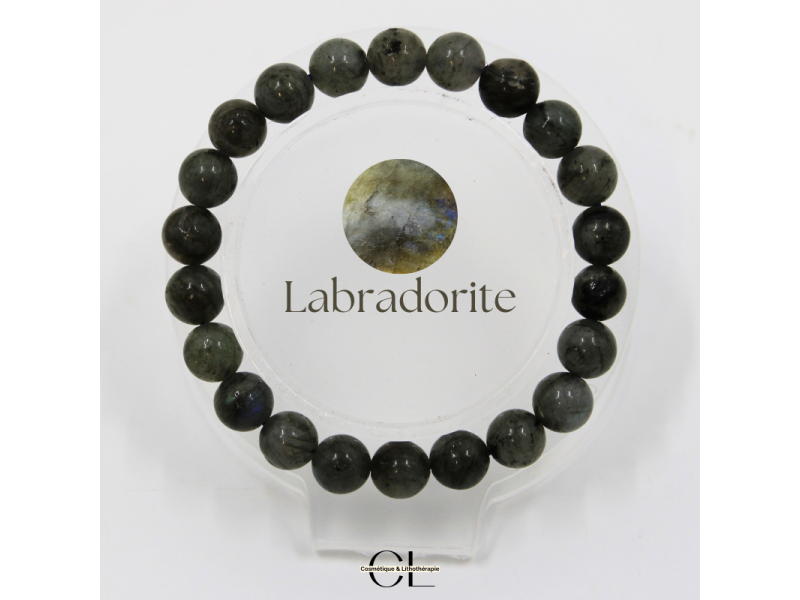 Bracelet Labradorite perles rondes – Protection | Pierre & Beauté