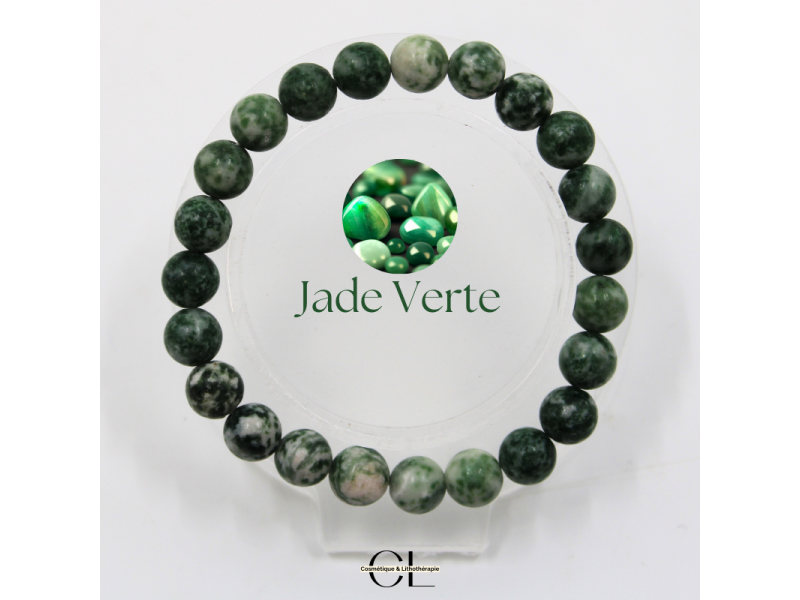 Bracelet Jade Verte perles rondes – Chance & Harmonie Naturelle