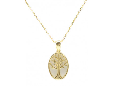 Collier Argent 925 | Aigue Marine & Arbre de Vie Pas Cher