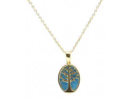 Collier Argent 925 | Apatite & Arbre de Vie Pas Cher