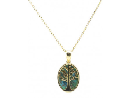 Collier Argent 925 | Turquoise & Arbre de Vie Pas Cher