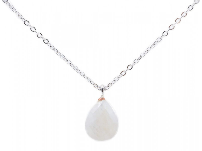 Collier Argent 925 | Pierre de Lune Forme de Goutte Pas Cher