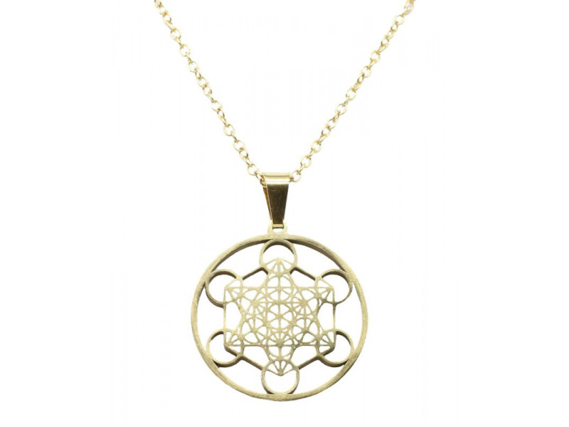 Collier Inox Métatron Plaqué Or Pas Cher | Pierre & Beauté