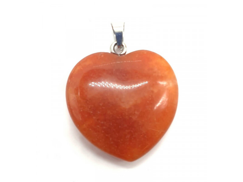 Pendentif Coeur Cornaline Pas Cher