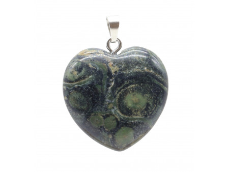 Pendentif Coeur Jaspe Kambaba Pas Cher