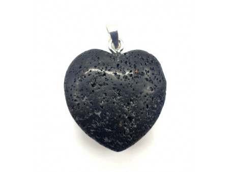 Pendentif Coeur Pierre de Lave Pas Cher