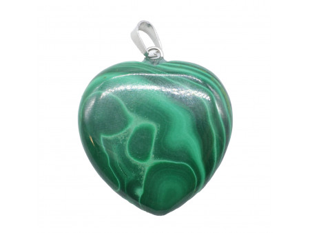 Pendentif Coeur Malachite Pas Cher
