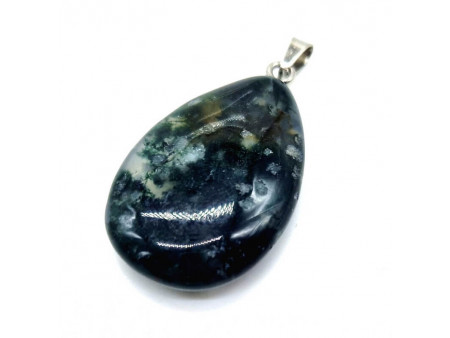 Pendentif Larme Agate Mousse Pas Cher