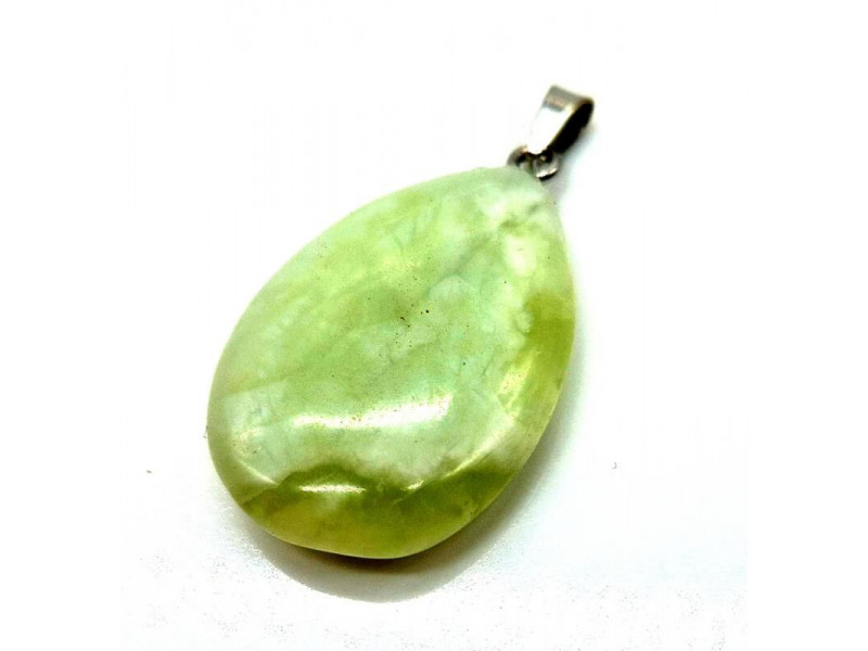 Pendentif Larme Jade Verte Pas Cher