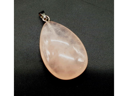 Pendentif Larme Quartz Rose Pas Cher
