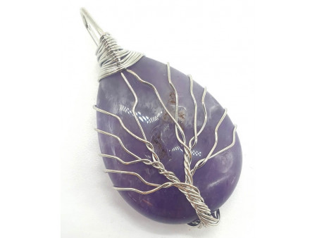 Pendentif Arbre de Vie - Améthyste Pas Cher