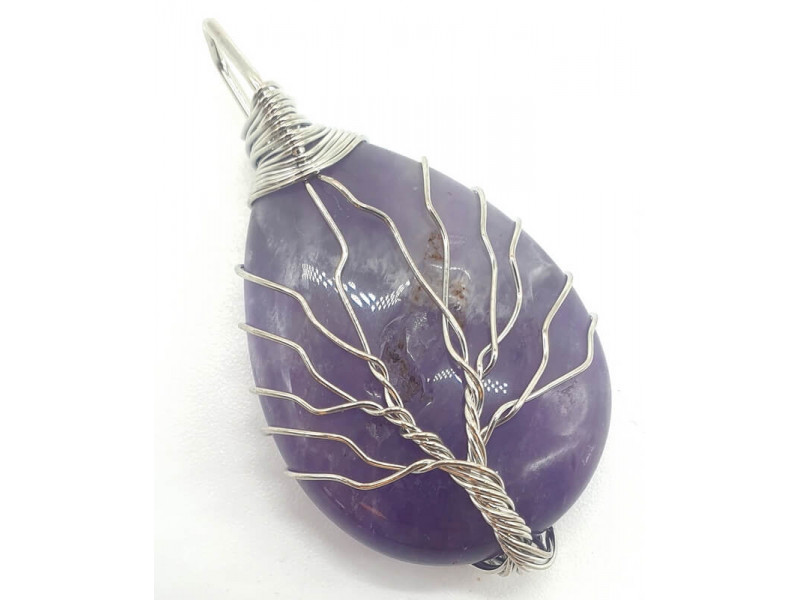 Pendentif Arbre de Vie - Améthyste Pas Cher