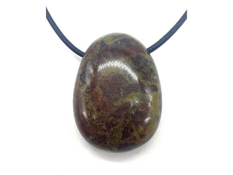 Jaspe Sang de Dragon roulée Percée Pas Cher