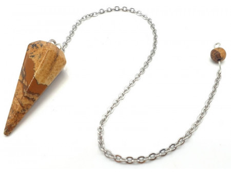 Pendule conique Jaspe Paysage Pas Cher