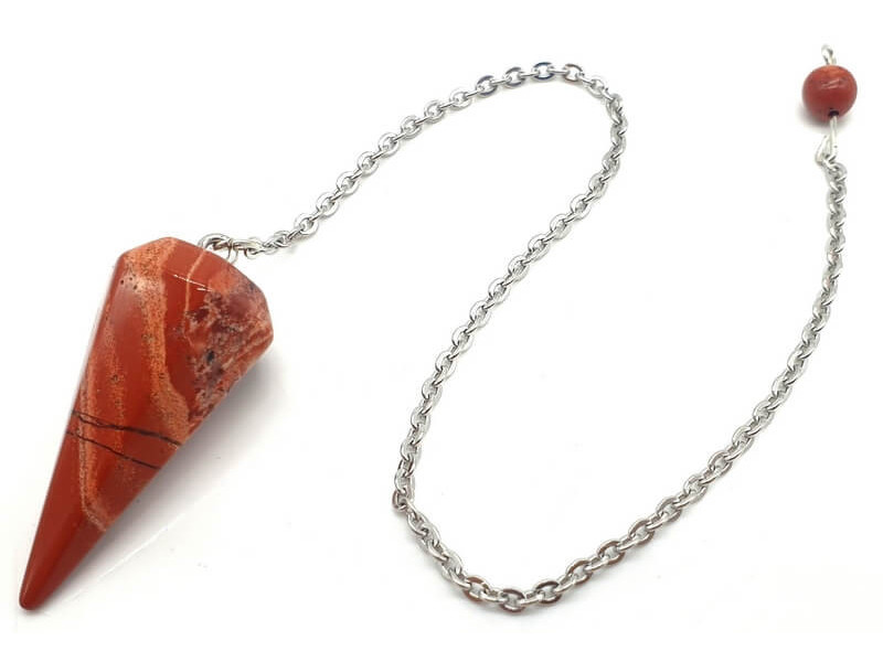 Pendule conique Jaspe Rouge Pas Cher