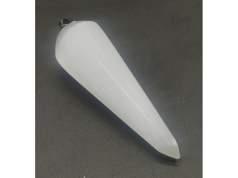 Pendule Sélénite Poli 4cm Pas Cher