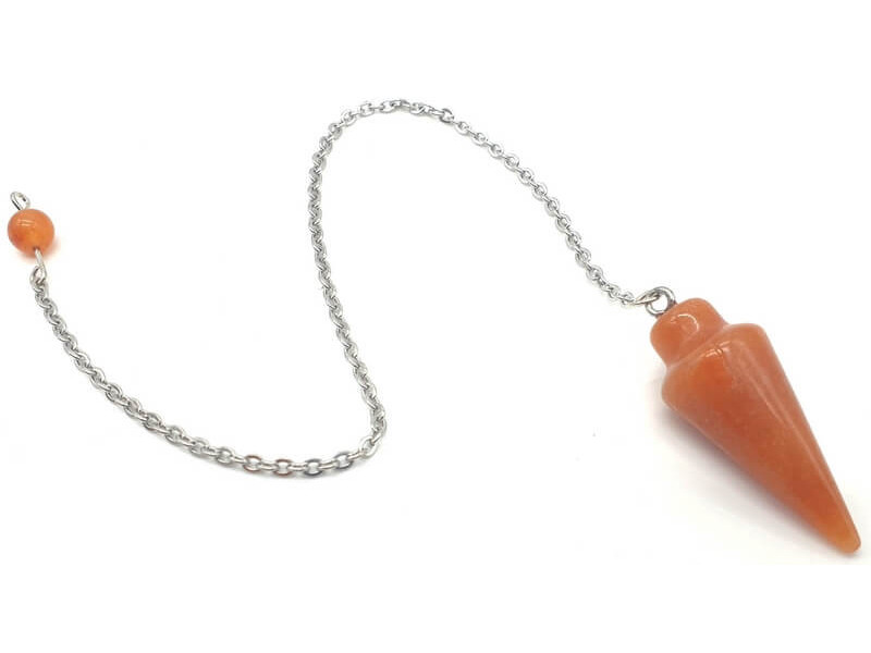 Pendule Goutte Aventurine Orange Pas Cher