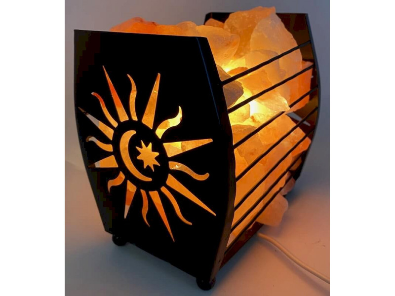 Lampe de Sel Panier Lune & Etoile Pas Cher - Paiement Sécurisé