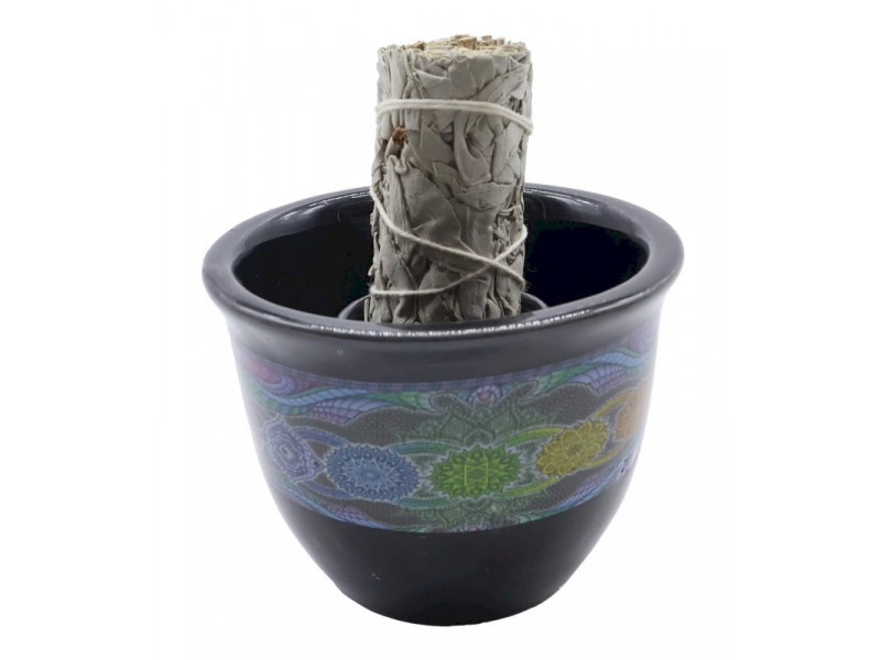 Bol Fumigation Céramique 7 Chakras | 8cm Pas Cher