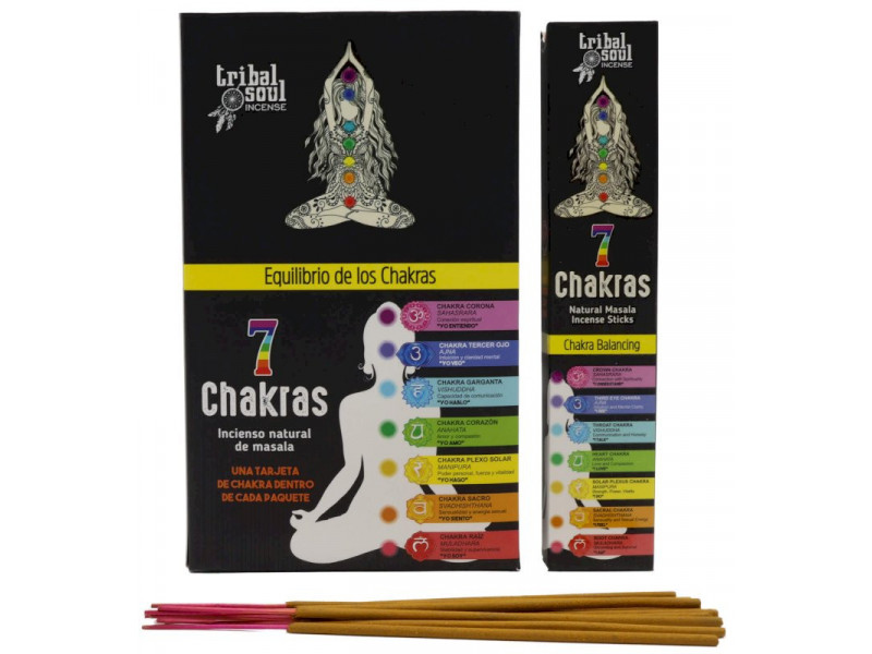 Encens Tribal Soul 7 Chakras Noir pas cher / Boîtes de 12 Paquets de 15g