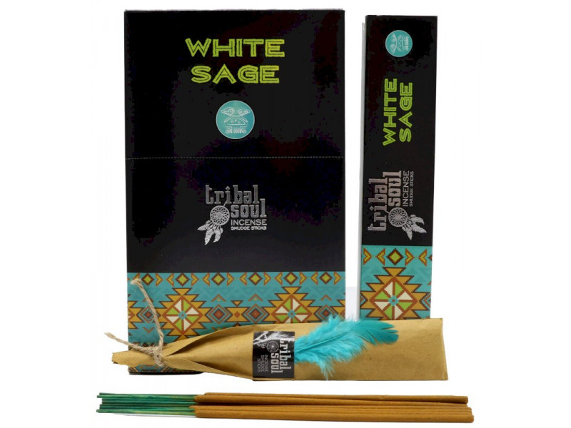 Encens Tribal Soul Sauge Blanche pas cher / Boîtes de 12 Paquets de 15g