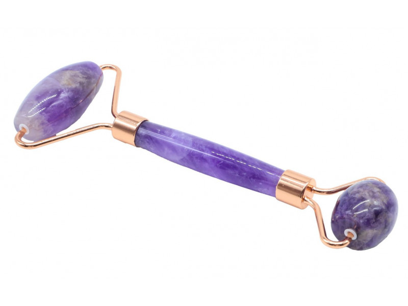 Double Rouleau de Massage Améthyste pas cher