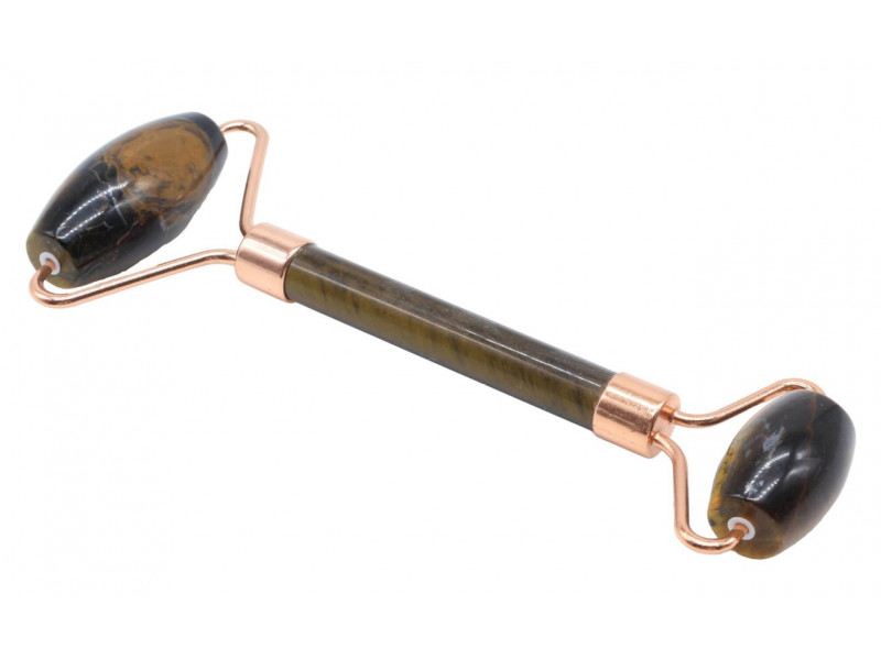 Double Rouleau de Massage Œil de Tigre  pas cher