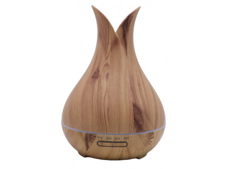 Diffuseur huiles essentielles Vase Bois XL 23 cm, diffusion douce pour ambiance nature, zen et bien-être intérieur