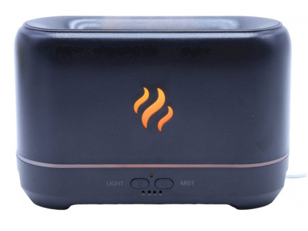 Diffuseur d’huiles essentielles noir effet flamme 20 cm – design moderne pour ambiance zen et bien-être