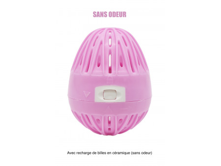 Boule de lavage machine à laver rose + recharge - Sans odeur